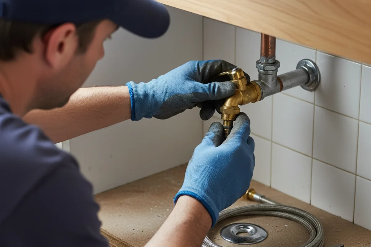 Shutoff valve and fitting work during Faucet and Fixture Repair in Stewartsville